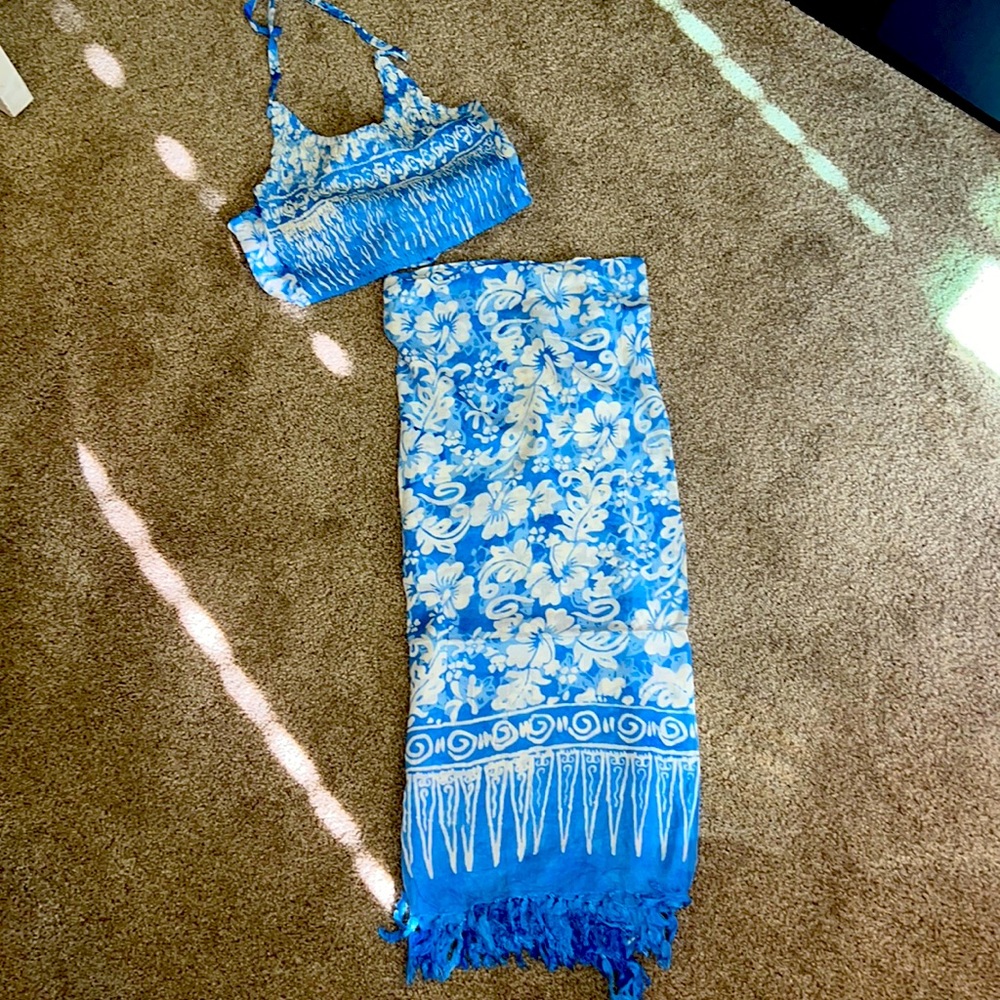 Hawaiian Tiki Style 2 Piece Outfit